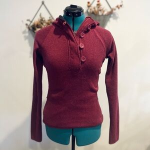 The North Face Burgundy Fleece Hoodie
